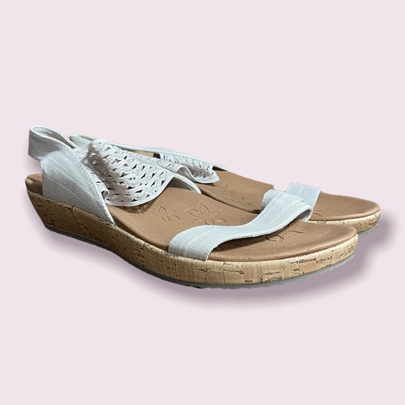 Skechers Shoes - Sketchers Women’s Luxe Foam Nude Cork Wedge Sandals